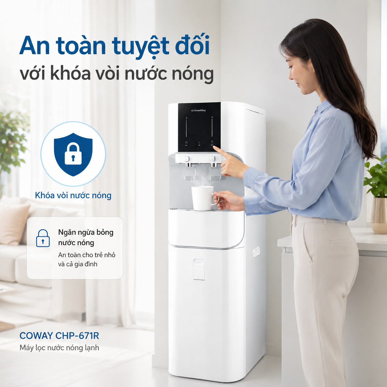 An toàn tuyệt đối với khóa vòi nước nóng