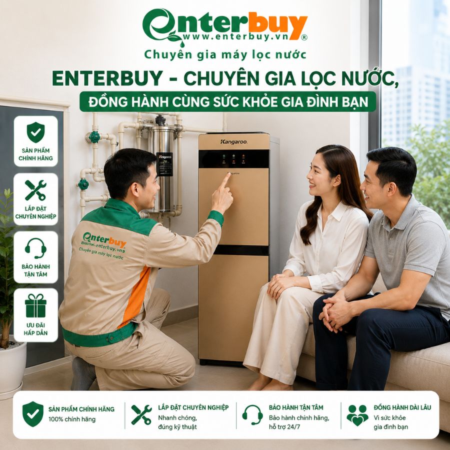 Enterbuy - Chuyên gia lọc nước, Đồng hành cùng sức khỏe gia đình bạn
