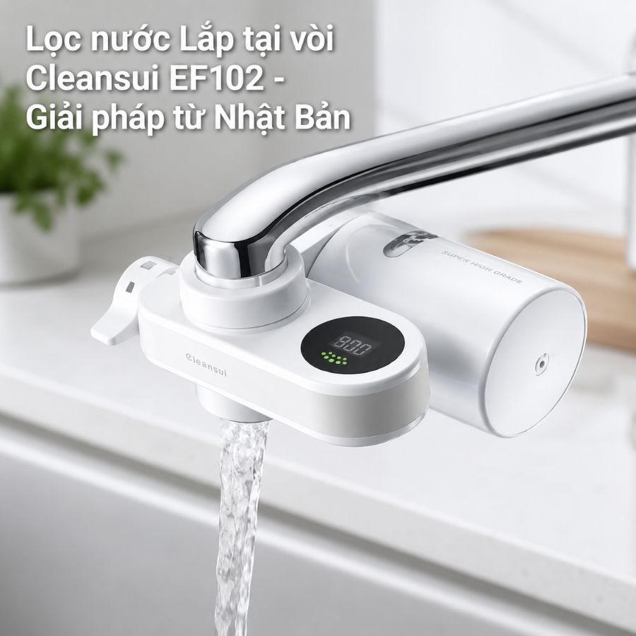 Lọc nước Lắp tại vòi Cleansui EF102 - Giải pháp từ Nhật Bản