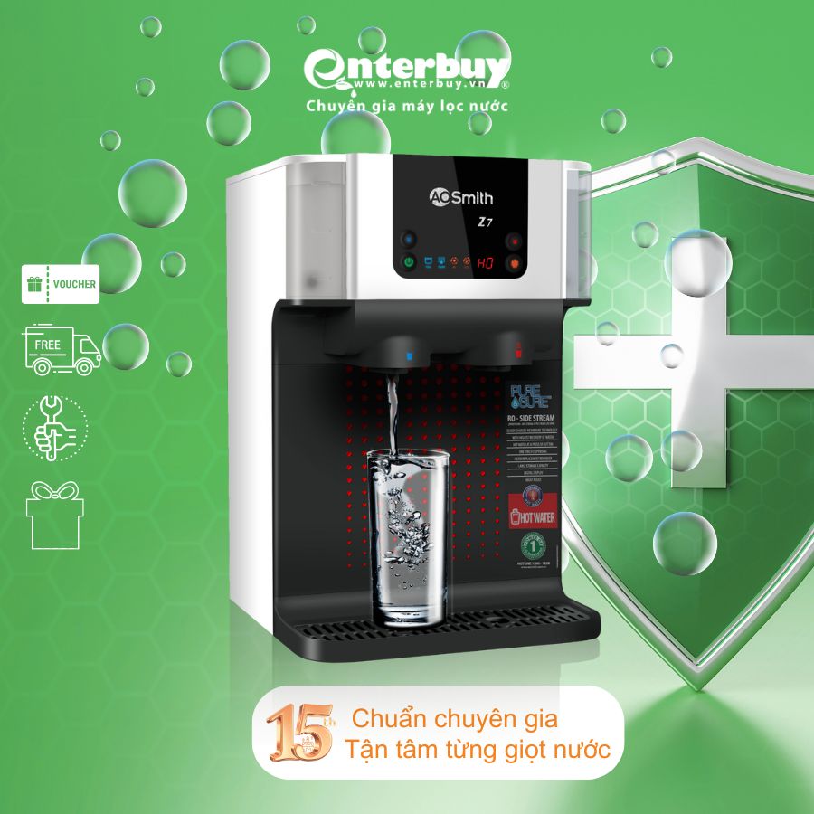 Máy lọc nước RO A.O Smith Z7 siêu hiện đại và thông minh