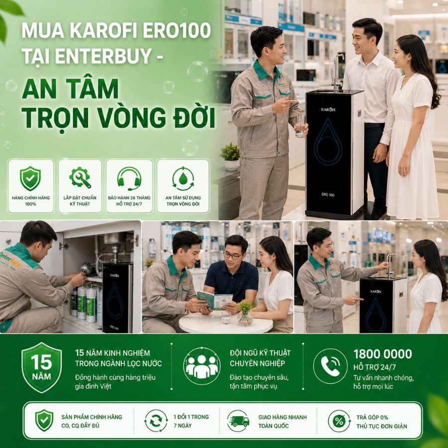 Mua KAROFI ERO100 Tại Enterbuy - An tâm trọn đời