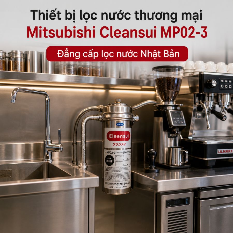 Thiết bị lọc nước thương mại Mitsubishi Cleansui MP02-3 - Đẳng cấp lọc nước Nhật Bản