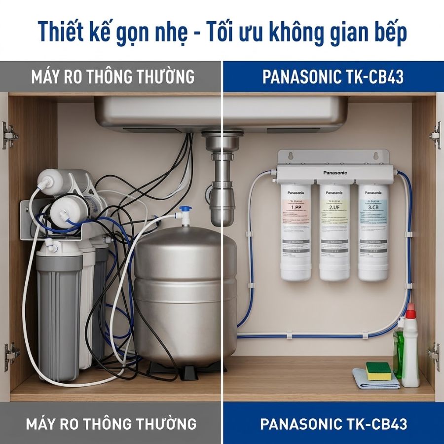 Thiết kế gọn nhẹ - Tối ưu không gian bếp