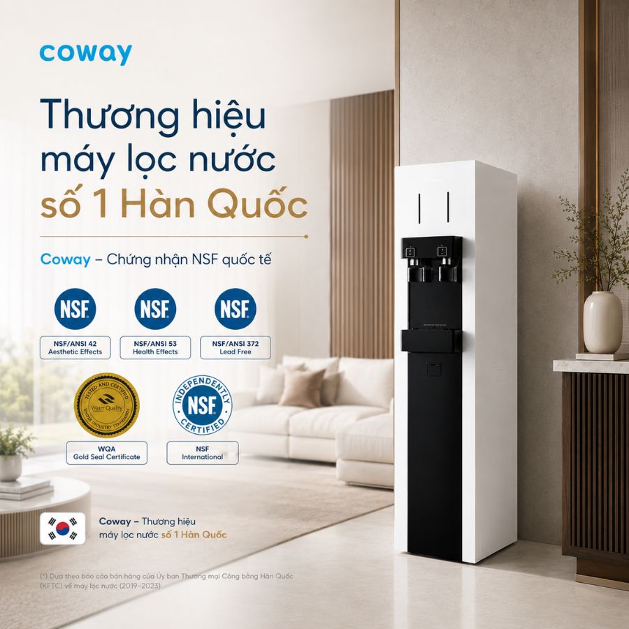 Thương hiệu máy lọc nước số 1 Hàn Quốc