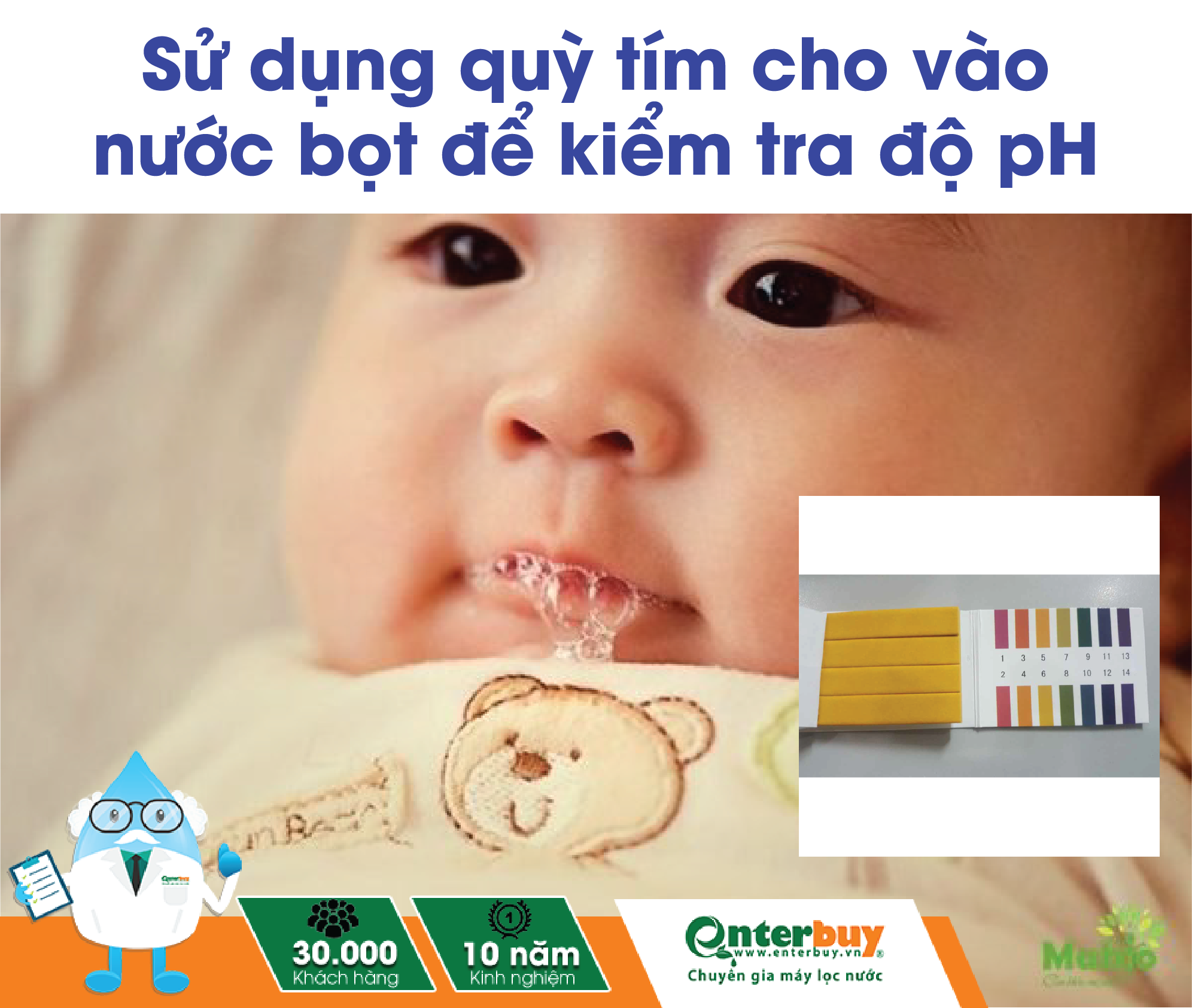 Đo độ pH của nước bọt bằng quỳ tím