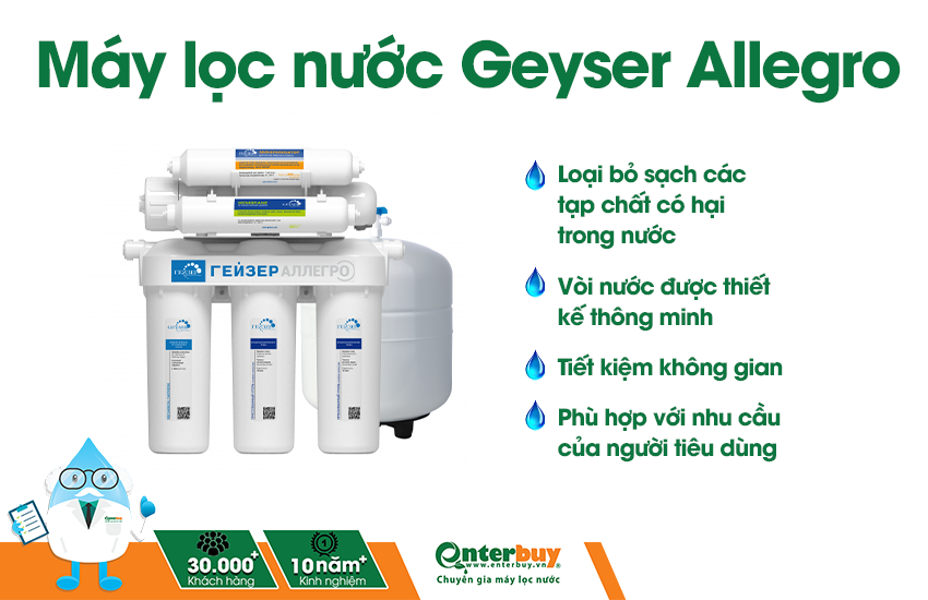 Dịch vụ lắp đặt thay lõi máy lọc nước Geyser Allegro uy tín tại nhà