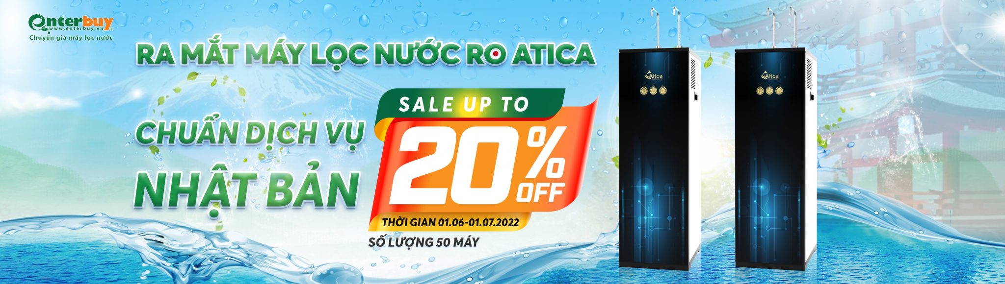 {RA MẮT SẢN PHẨM MỚI} CƠN LỐC SALE SỐC TỚI 20% KHI MUA MÁY LỌC NƯỚC RO ATICA 