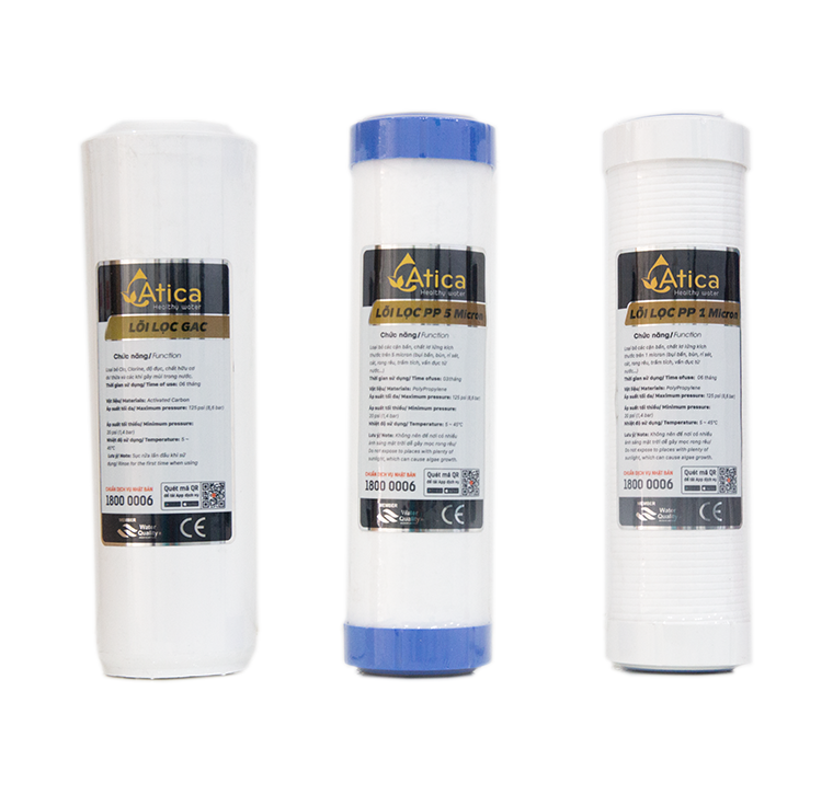 Bộ lõi lọc nước 123 RO Atica