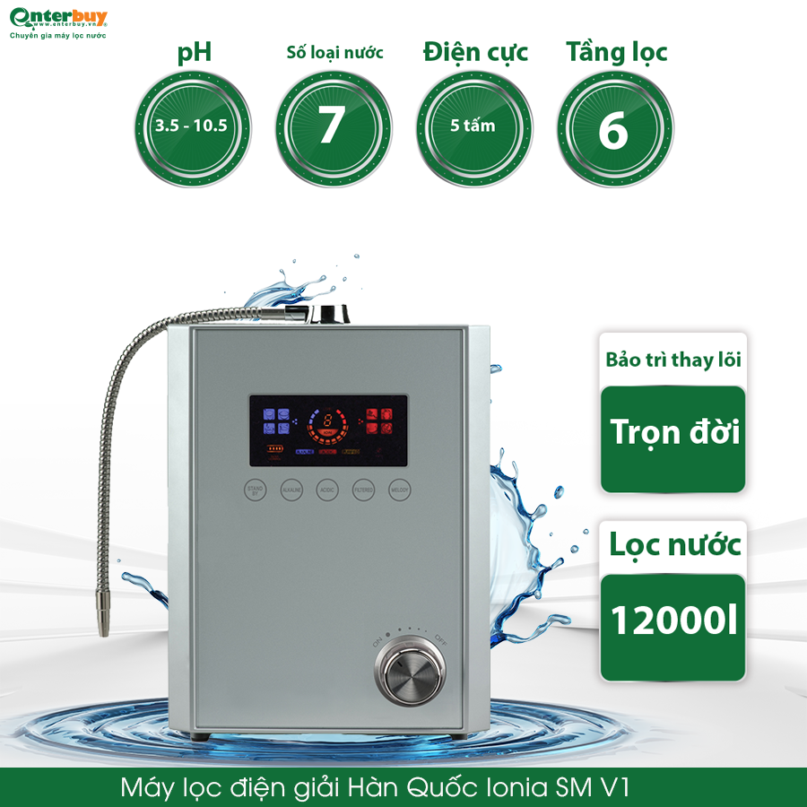 Máy lọc nước ion kiềm SM V1 – 5 điện cực