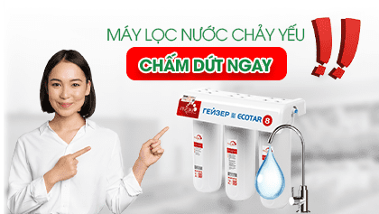 Chấm dứt ngay tình trạng máy lọc nước chảy yếu chỉ với vài bí quyết sau