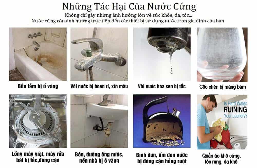 Những tác hại của nước cứng đối với đời sống