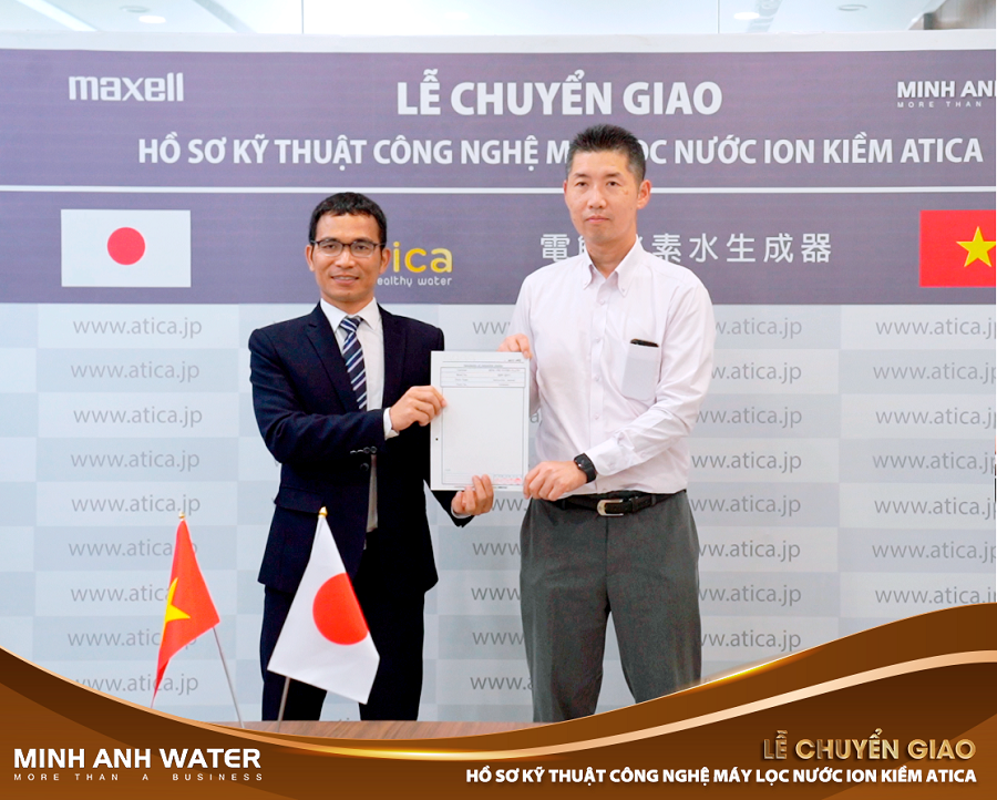 Chuyển giao máy lọc nước ion kiềm Nhật Bản