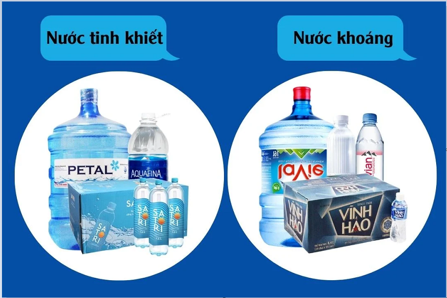Phân biệt nước theo các hãng trên thị trường