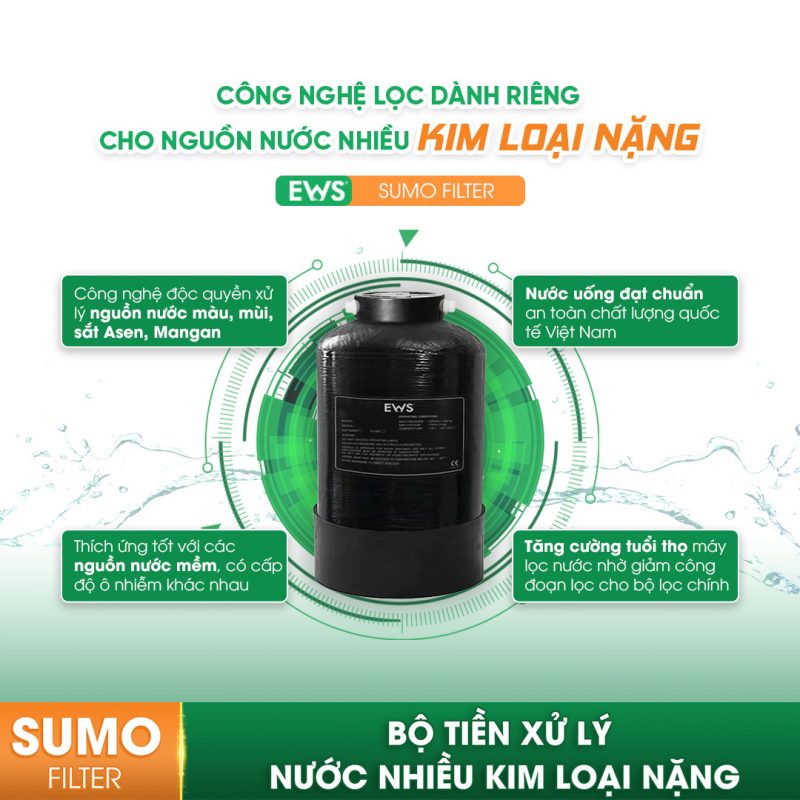 Bộ tiền xử lý nước kim loại nặng EWS Sumo Filter