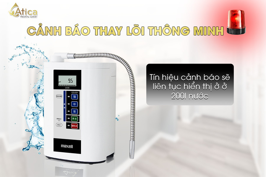Máy lọc nước ion kiềm giàu Hydro Atica Maxell MHY-AWS5 – Phiên bản Quốc Tế
