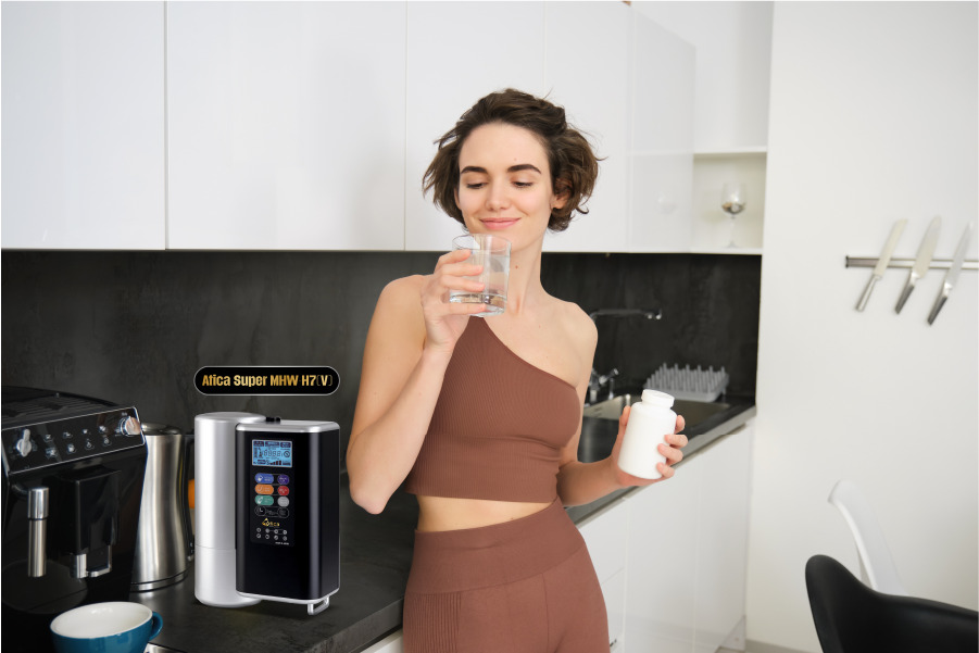 máy lọc nước Atica SUPER MHW-H7(V) có thiết kế nhỏ gọn, tối ưu diện tích tối đa
