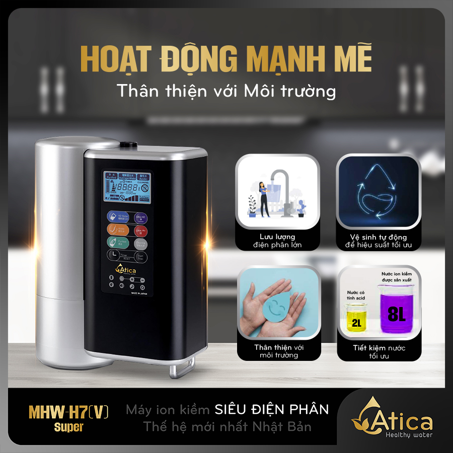 Atica SUPER MHW-H7(V) tối ưu bộ xử lý, hoạt động mạnh mẽ