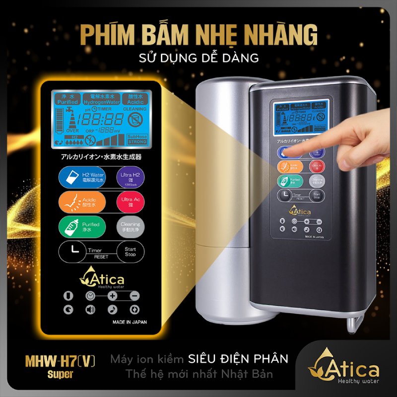 Phím bấm nhạy mượt của Atica SUPER MHW-H7(V)