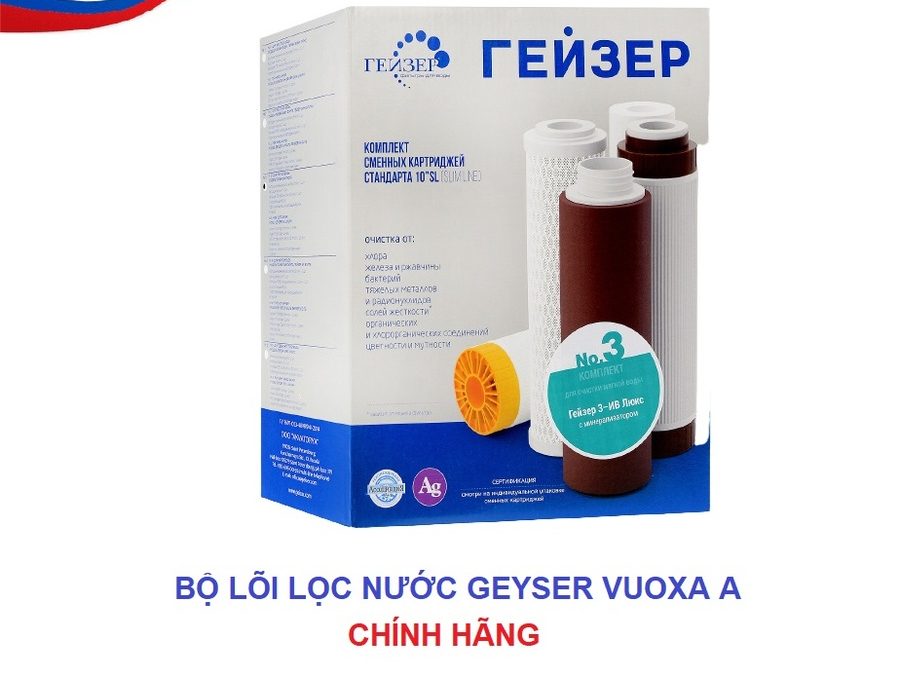 Bộ lõi lọc nano Geyser Vuoxa A - Lõi lọc nhập khẩu Châu Âu