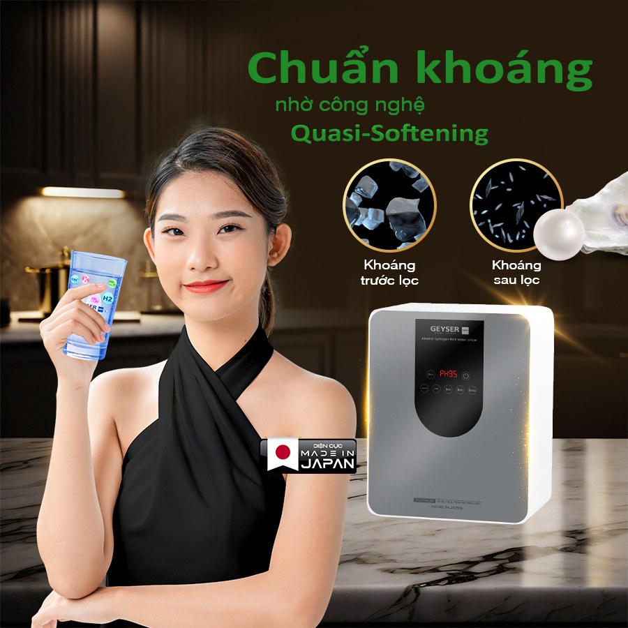 Công nghệ Quasi-Softening giữ khoáng tự nhiên dễ hấp thụ cho cơ thể