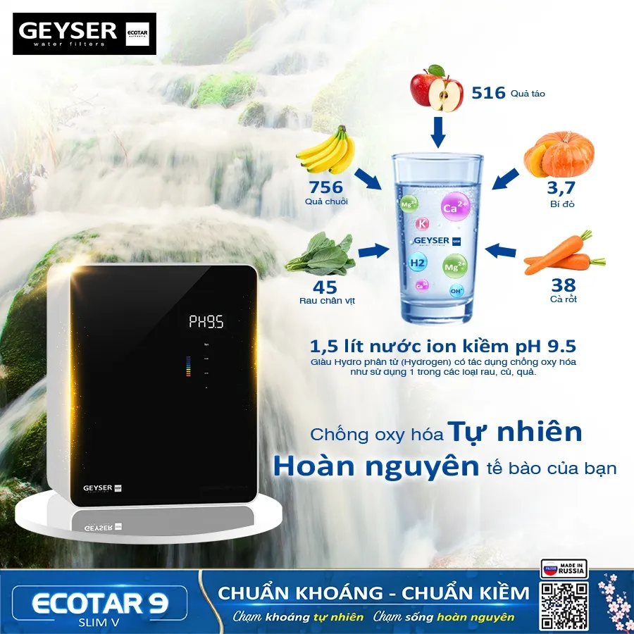 Nước ion kiềm giúp chống oxy hóa hiệu quả cho cơ thể 