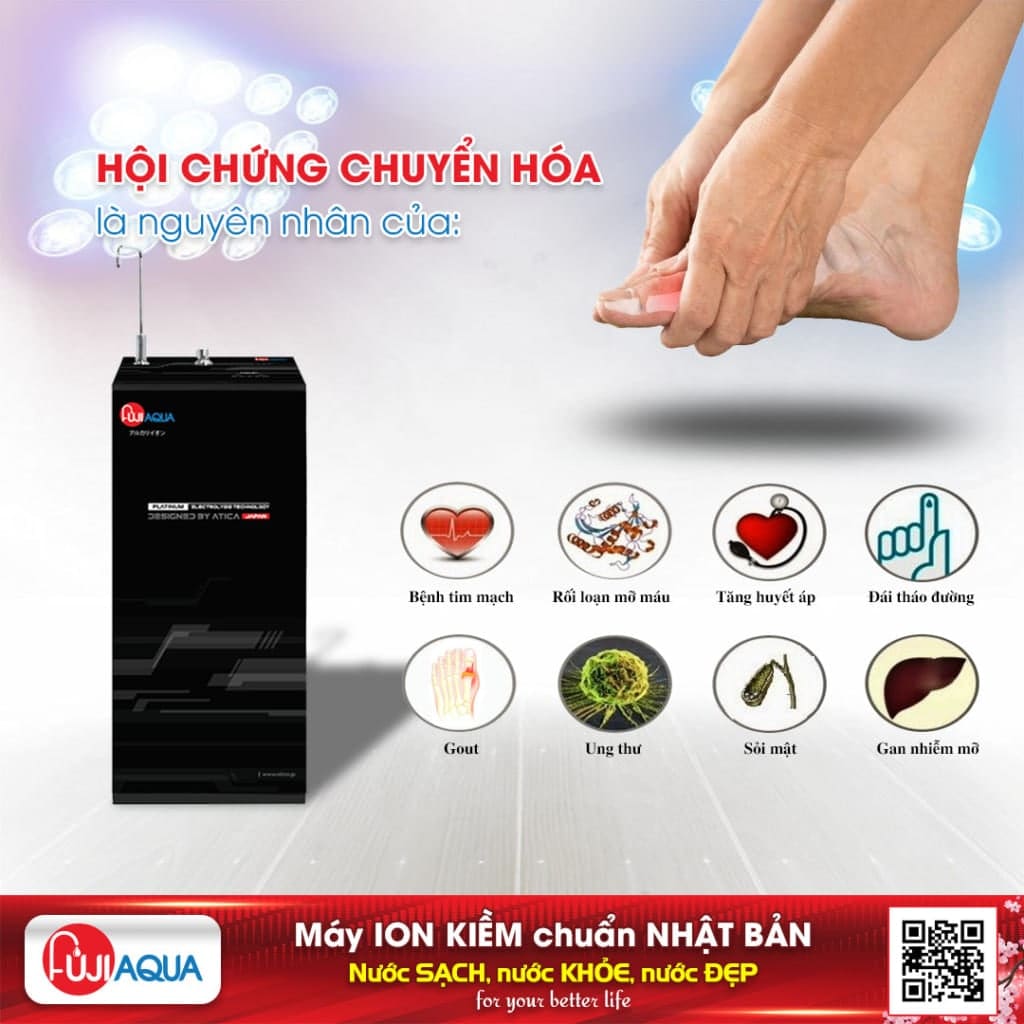 Nước ion kiềm hỗ trợ chống rối loạn chuyển hóa