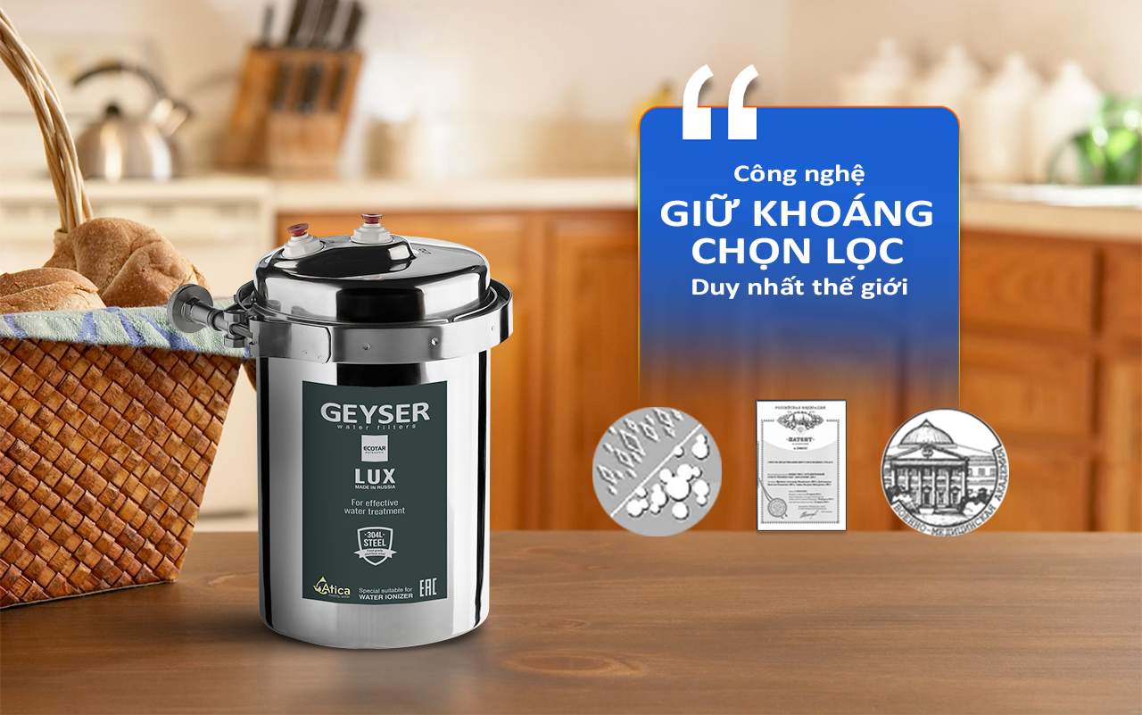 Máy lọc nước chuẩn khoáng Geyser Ecotar Lux