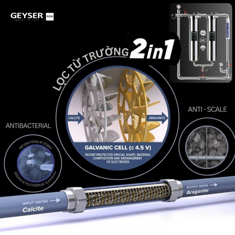 Hệ thống lọc nước tổng đầu nguồn Geyser Ecotar 2F1A