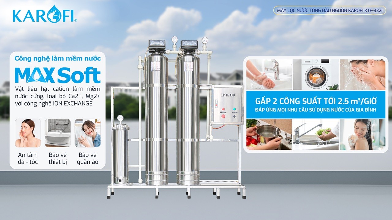 Máy lọc nước tổng đầu nguồn Karofi KTF - 332