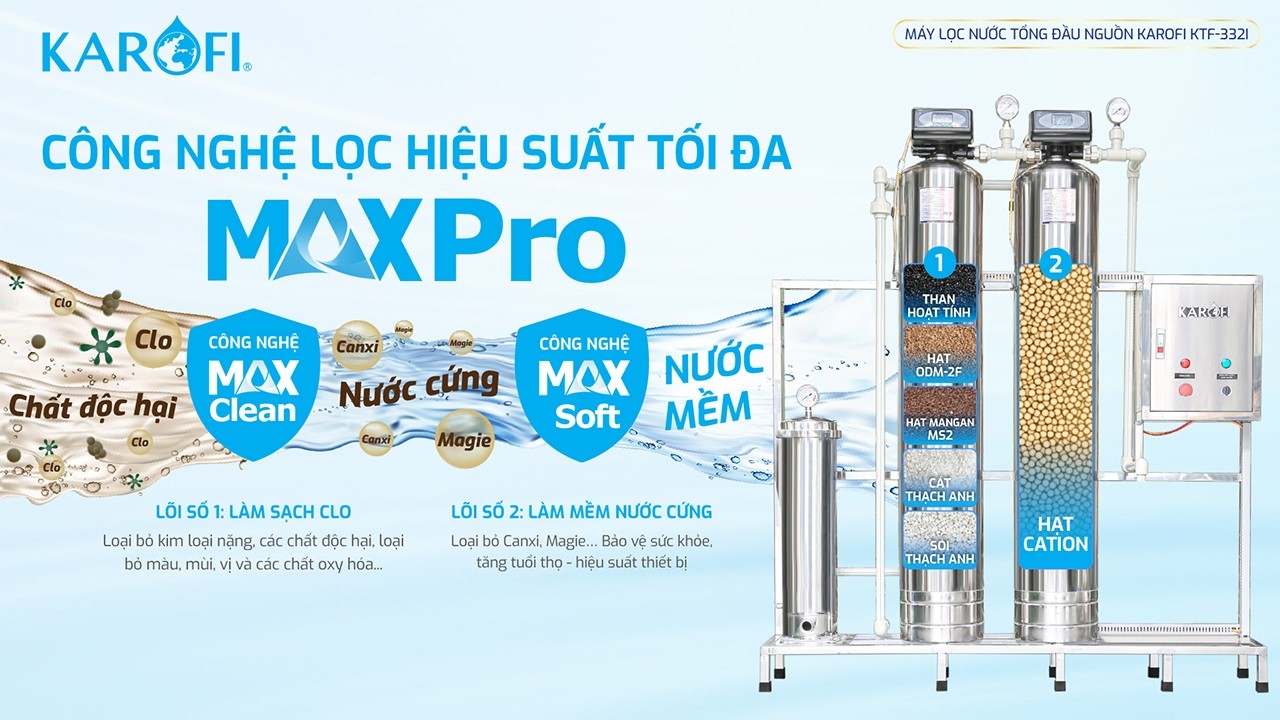 Máy lọc nước tổng đầu nguồn Karofi KTF - 332