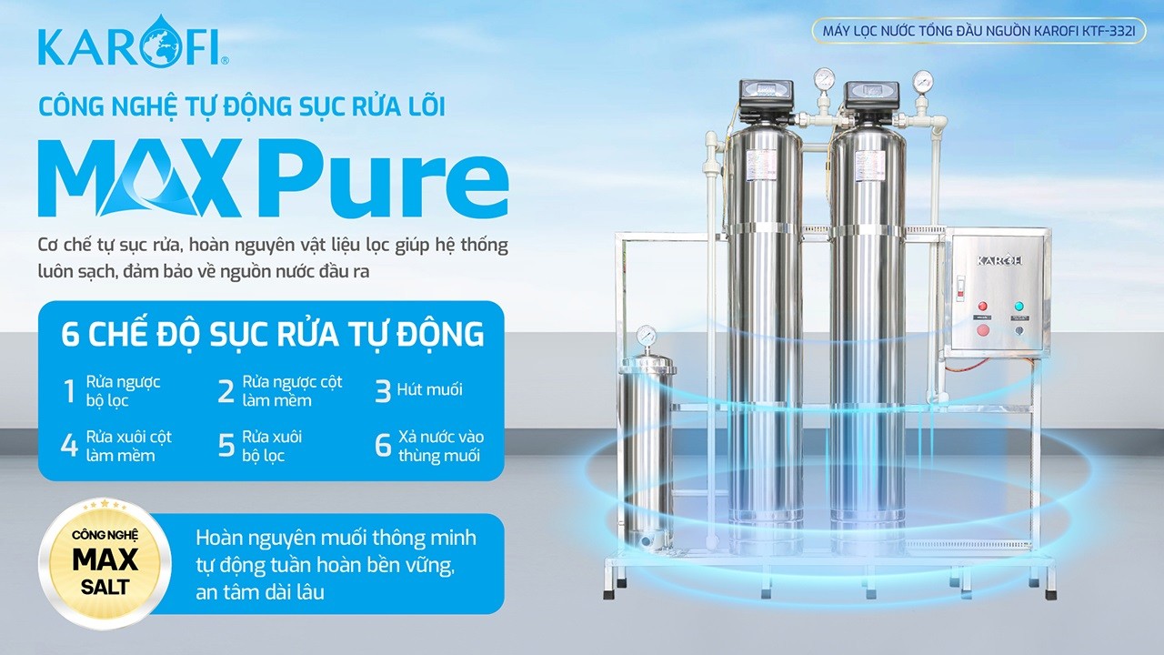 Máy lọc nước tổng đầu nguồn Karofi KTF - 332