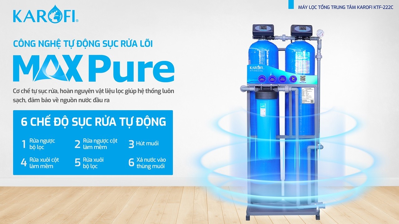 Máy lọc nước tổng đầu nguồn Karofi KTF - 222C