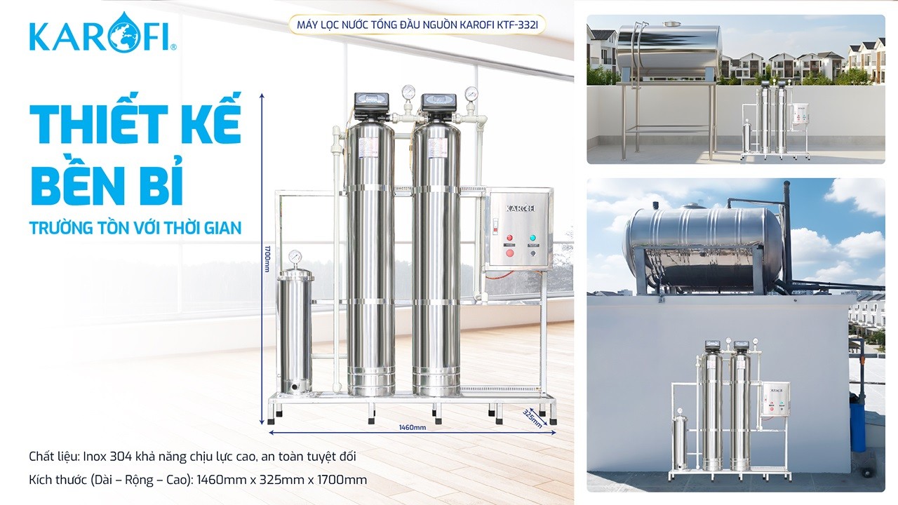 Máy lọc nước tổng đầu nguồn Karofi KTF - 332