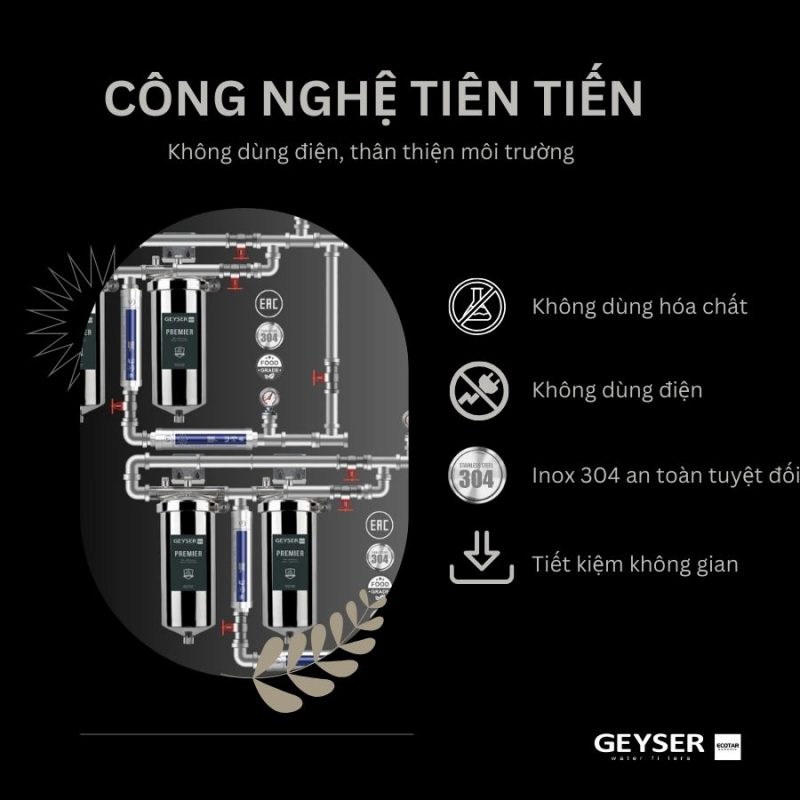 Lọc tổng đầu nguồn âm trần cao cấp cho Penthouse Geyser Ecotar 4F4As