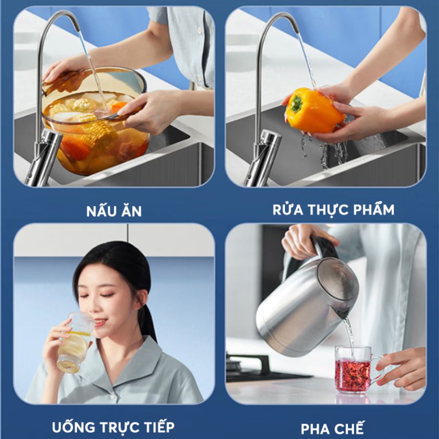 Máy lọc nước RO A.O.Smith X1000 cung cấp nước sạch tinh khiết cho mọi nhu cầu ăn uống trong gia đình