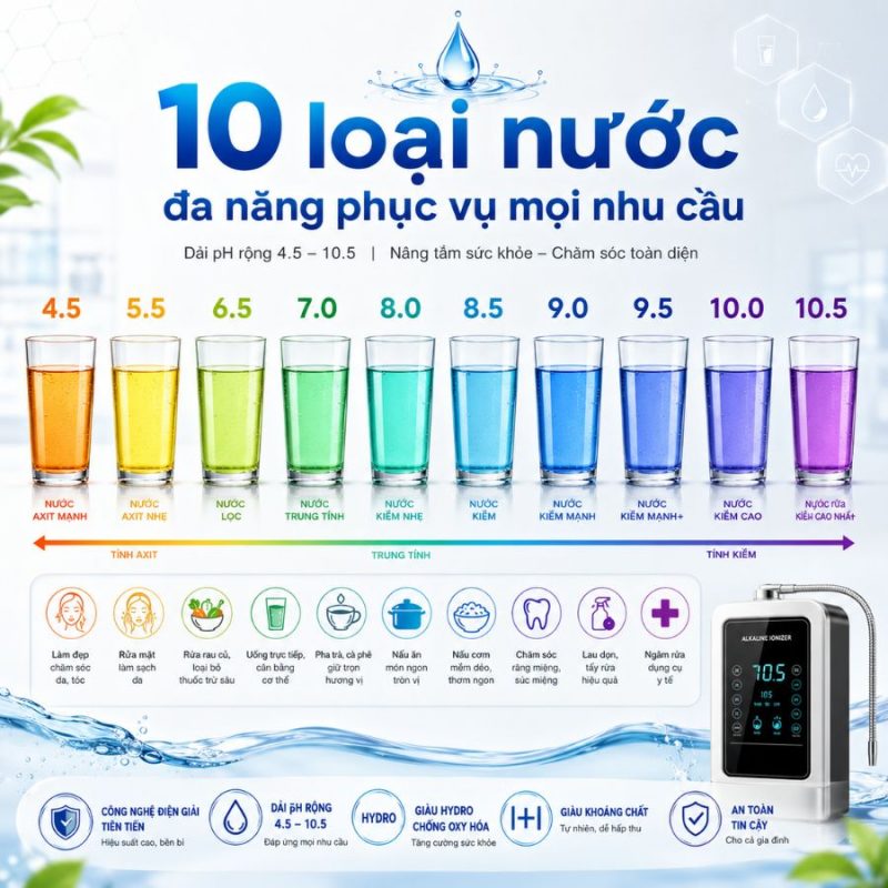 Máy lọc nước điện giải iON kiềm Robot ionSmart 510 dịch vụ VIPCARE