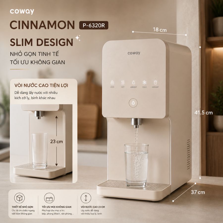 Cận cảnh thiết kế Slim Design của máy P-6320R
