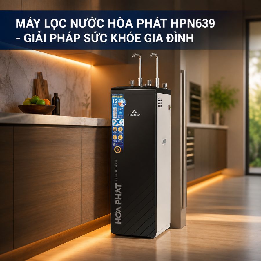 MÁY LỌC NƯỚC HÒA PHÁT HPN639 - GIẢI PHÁP SỨC KHỎE GIA ĐÌNH