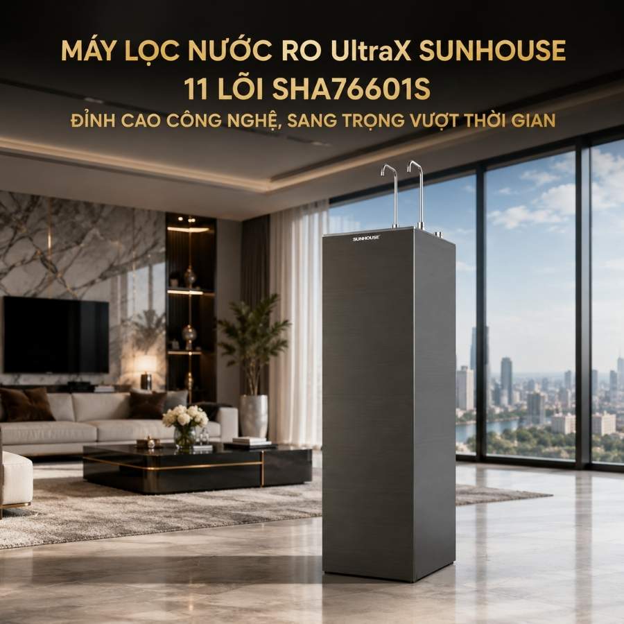 MÁY LỌC NƯỚC RO UltraX SUNHOUSE 11 LÕI SHA76601S