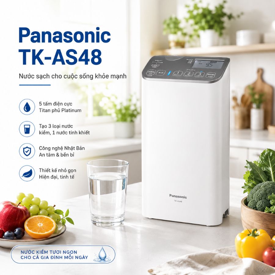 Máy lọc nước iON Kiềm Panasonic TK-AS48
