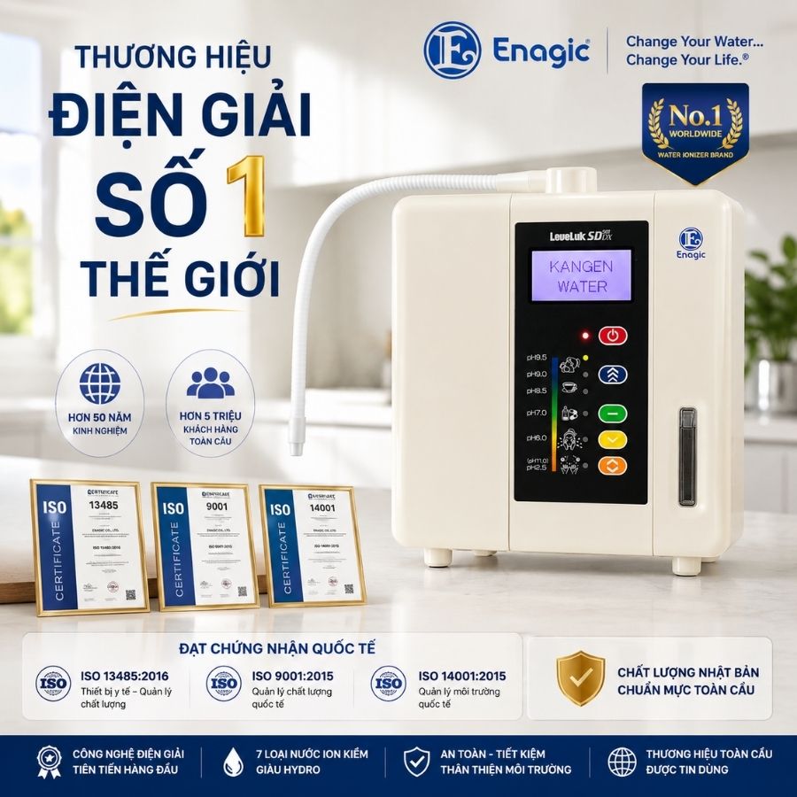 Thương hiệu điện giải số 1 thế giới Enagic Kangen SD501DX