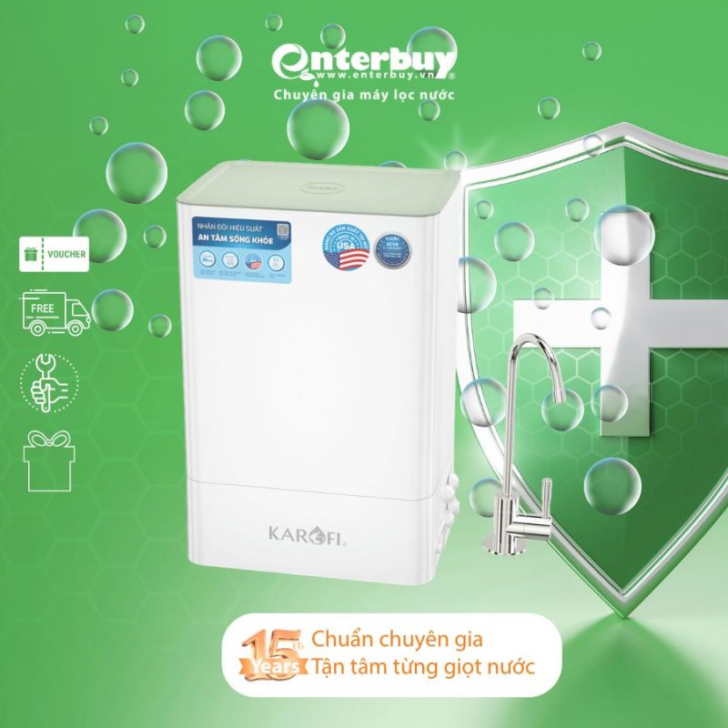 Máy lọc nước Karofi KAQ-U65 - 10 Lõi Mẫu Mới 2026