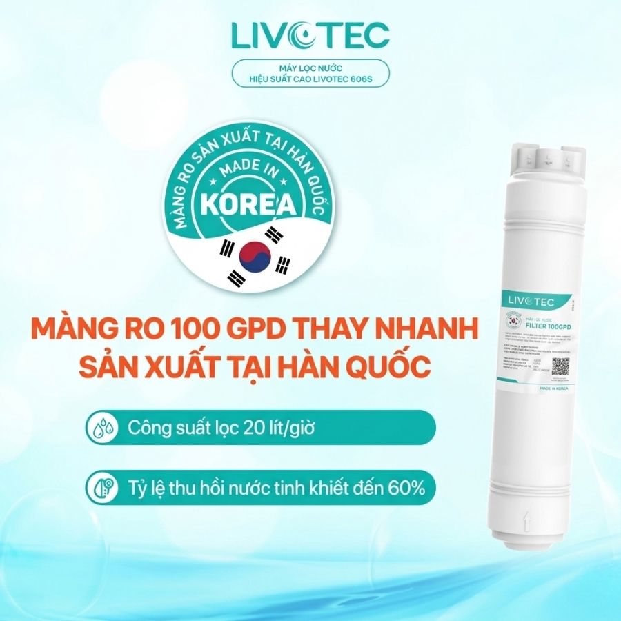 Màng RO 100GPD sản xuất tại Hàn