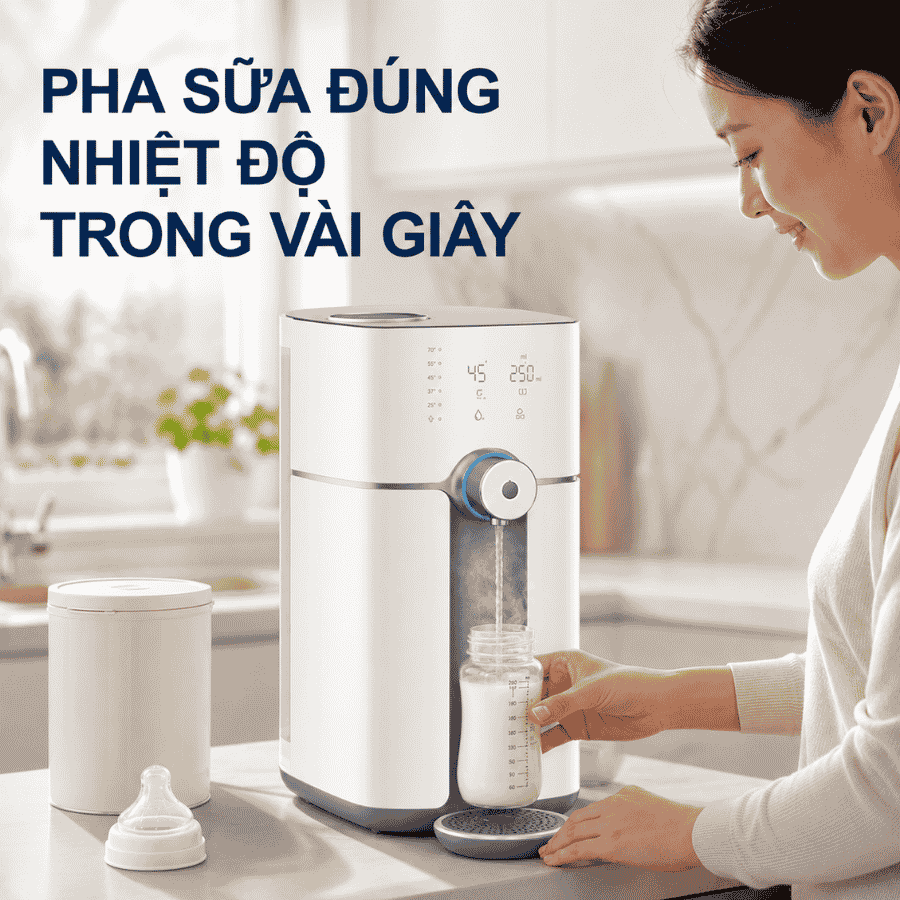 Tiện ích pha sữa đúng nhiệt độ trên máy lọc nước Philips RO ADD6910/74