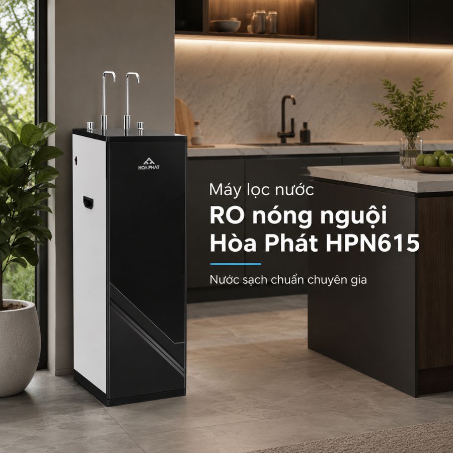 Máy lọc nước RO nóng nguội Hòa Phát HPN615 – Nước sạch chuẩn chuyên gia