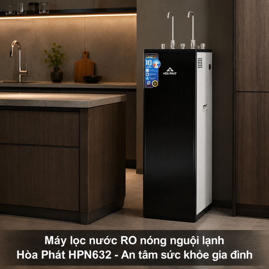 Máy lọc nước RO nóng nguội lạnh Hòa Phát HPN632 - An tâm sức khỏe gia đình