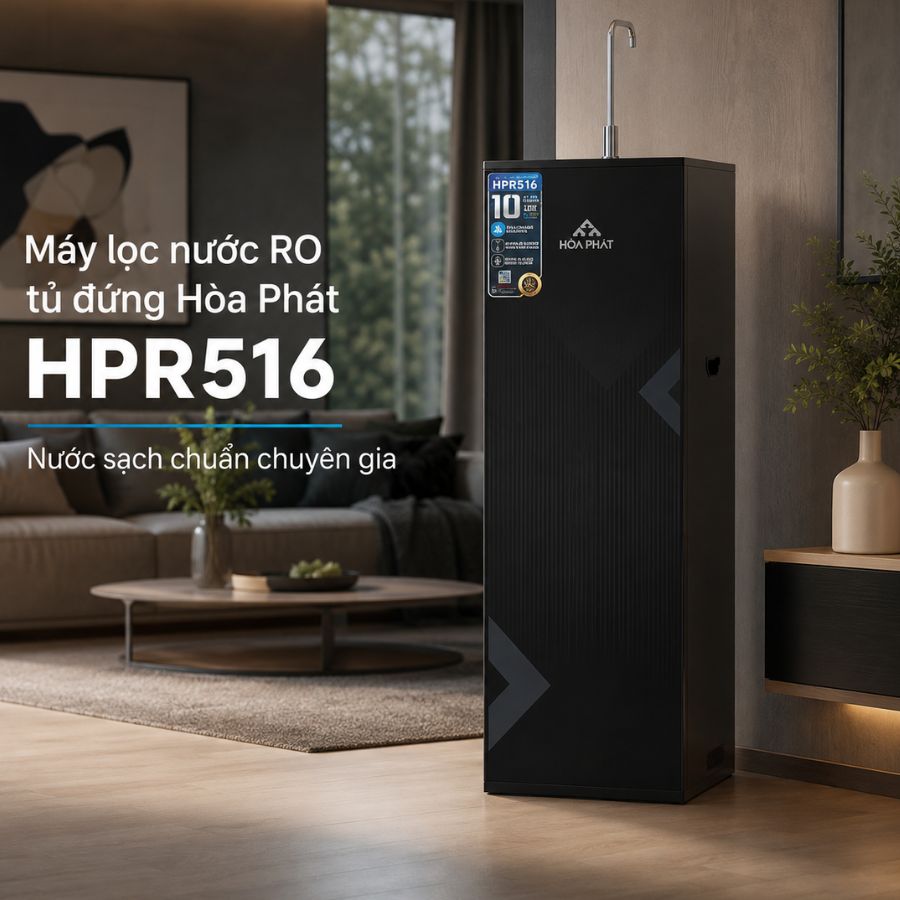 Máy lọc nước RO tủ đứng Hòa Phát HPR516 - Nước sạch chuẩn chuyên gia