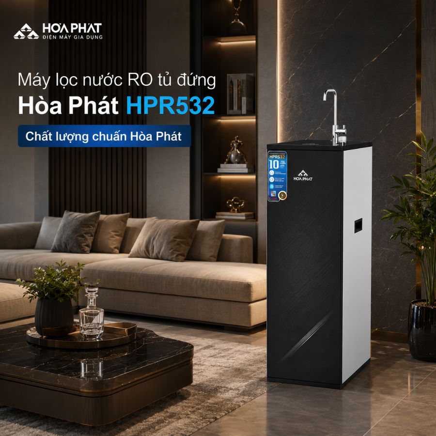 Máy lọc nước RO tủ đứng Hòa Phát HPR532 - Chất lượng chuẩn Hòa Phát