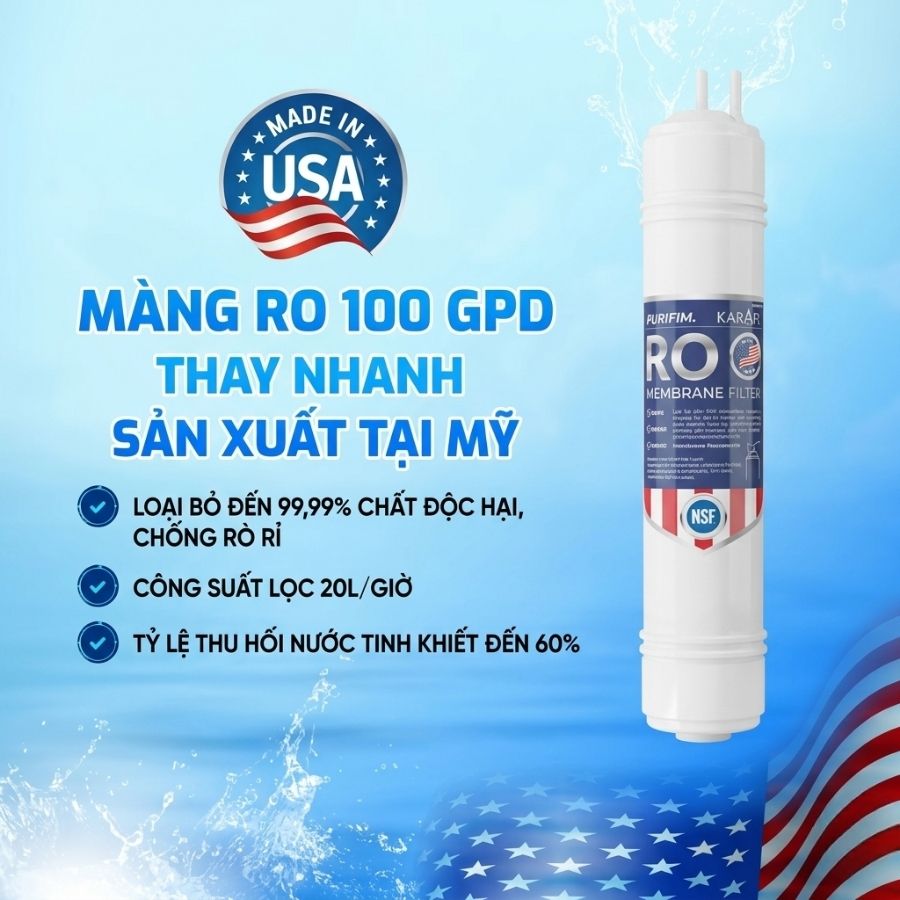 Màng RO 100 GPD sản xuất tại Mỹ