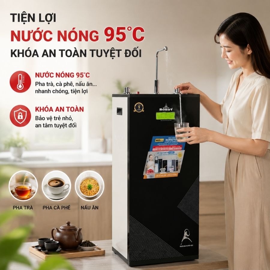 Máy lọc nước nóng nguội Spring Pro 410GH-UR - Khóa an toàn 